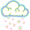 Pastel cloud and snow