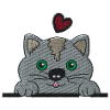 Chat brodé