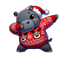 Noël Hippopotame Noël laid