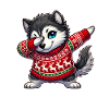 Christmas Husky Ugly Christmas