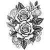 Roses in tattoo design