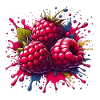 Raspberries Paint Explosion