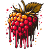 Two-tone dripping raspberry
