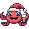 Crab Crab Beer Xmas Christmas