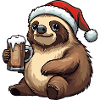 Sloth Beer Xmas Christmas
