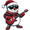 Snowman Christmas Guitar