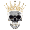 Skull with crown