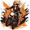 Woman Motorcycle Biker Girl