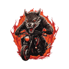 Wolf Motorcycle Biker Beast