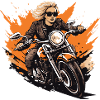 Woman Motorcycle Biker Girl