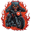 Motorcycle Wolf Biker