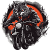 Loup Moto Motard Bête