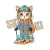 Adorable Skiing Kitty Adventure