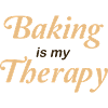 Baking is my therapy Logo