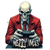 Merry Xmas Gamer Skull Design