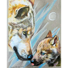 Wolfmama und Wolfjunges