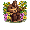 Bigfoot with guitar
