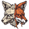 Squelette de renard d’Halloween