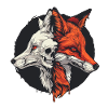 Squelette de renard d’Halloween