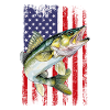 Walleye camo American flag
