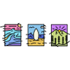 surf - beach - mountain