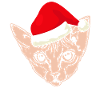 Christmas Santa Sphynx Cat