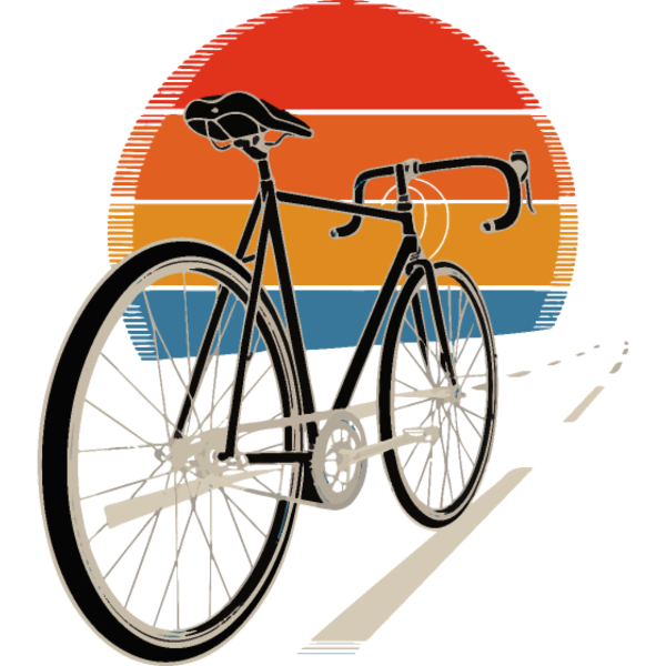 Koszulka "Podróż rowerowa o zachodzie słońca"