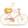 Skeleton Bike Guitare Jam Halloween