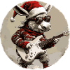 Donkey Christmas Rocker Guitar