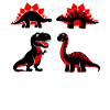 Contrasting baby dinosaurs