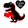 High-contrast Baby-t-rex