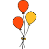 Luftballons dreifarbig