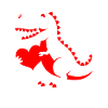 Baby-t-rex à contraste élevé