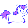 Little Pony Cat Face Équitation