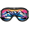 Ski Goggles Mountains Ski Symbol