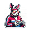 Cooler Gamer Hase Mit Controller