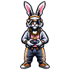 Cool Gamer Bunny With Sunglasses