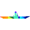Aircraft Carrier Rainbow Polygon Ships