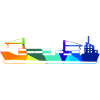 Container Ship Rainbow Polygon Ships