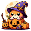 Cute Little Halloween Cat
