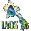 Carte à l’aquarelle du Laos