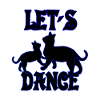 Cats dance together