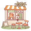 Café Barista Capybara mignon