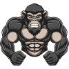 Affe Muskeln Bodybuilding