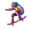 Retro Skateboarder