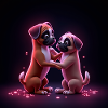 Mignon petit chien boxeur