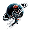 Basketball Astronaut Spaceman Gift