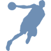 Basketballer-Silhouette, Dynamisches Sport-Design