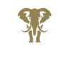 Silhouette d’éléphant Logo blanc