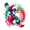 Santa Claus Ski Snowboard